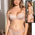 Lingerie set Gallipoli gray guipure embroidered bra without support 3631