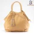 Ladies bag – orange or light brown, with beautiful design 3009.