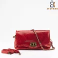 Ladies bag – green or red, with beautiful design, shoulder bag 3006.
