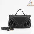 Ladies bag – black, gray or gold, with beautiful design, with triangular lid 3008.