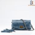 Damentasche – beige oder bleuw, mit schönem Design, Umhängetasche 3006.